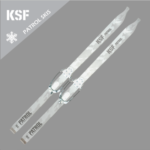 KSF Patrol BC Metsäsuksi 180cm + Nordigrip 50 side asennettuna
