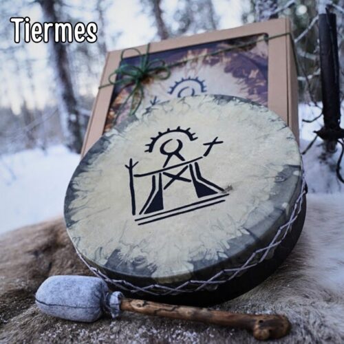 Käsintehty lapinrumpu Tiermes - lahjaksi tai omaksi iloksi