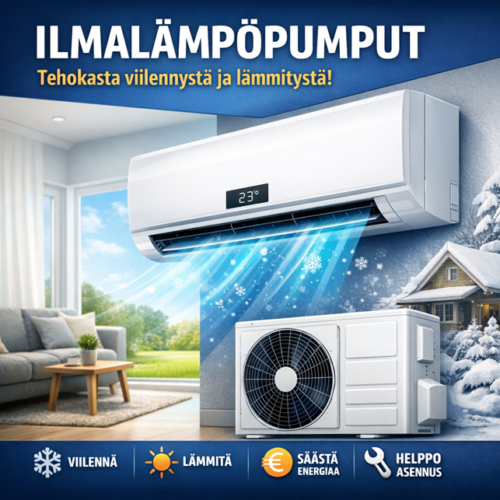 Air-source heat pump installation Lapland